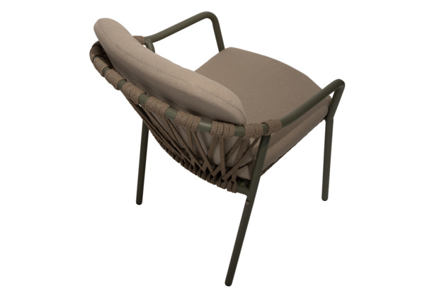 4SO Manitoba stapelbare tuinstoelen met zit-en rugkussen (olive) - 1